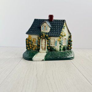 Vintage 1940s John Wright Rose Cottage Cast Iron Doorstop